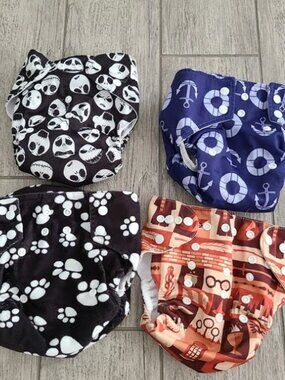 Alvababy reusable cloth diapers set of 4